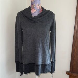 Lucky Brand Charcoal Cowl Neck Sweater